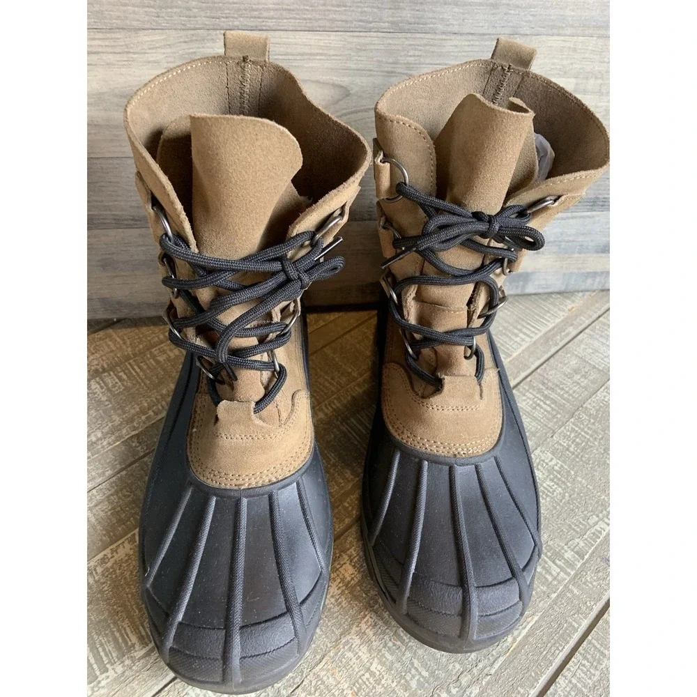 Sorel Boots Men's Size 8 CHILANKO‎ Badger Winter Suede Lace Up Rubber Toe Brown